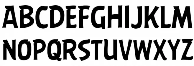 ABFlockHeadline Regular Schriftart Groß