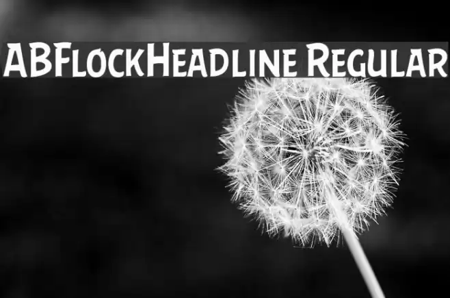 ABFlockHeadline Regular Font examples