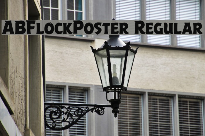ABFlockPoster Regular Font examples