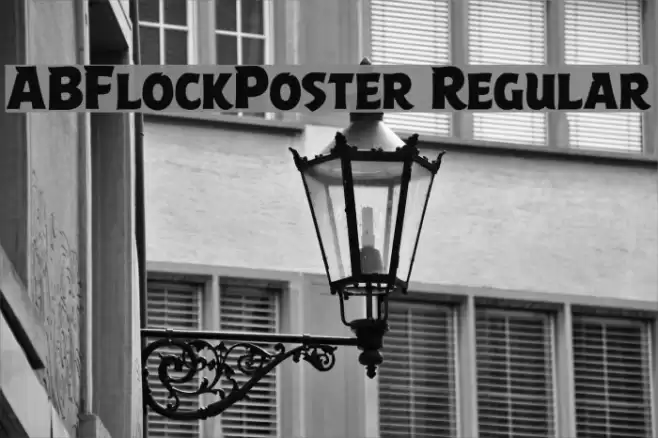 ABFlockPoster Regular Font examples