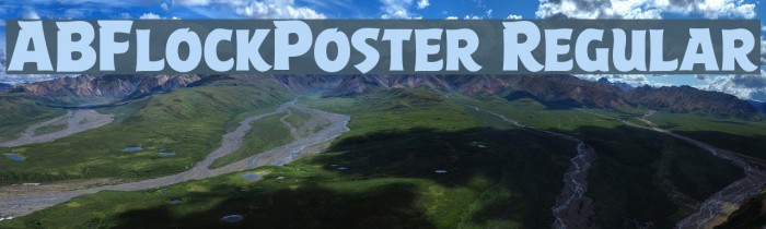 ABFlockPoster Regular Font examples