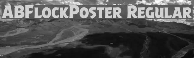 ABFlockPoster Regular Font examples