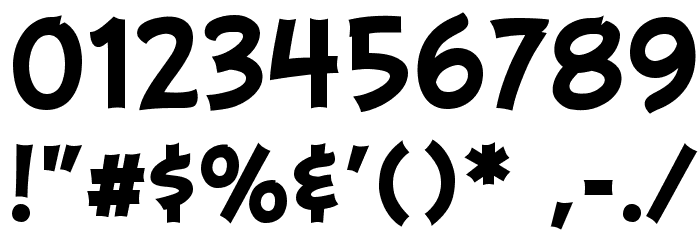 ABFlockText Bold Font OTHER CHARS