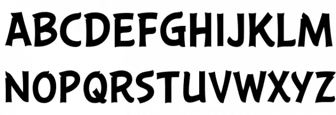 ABFlockText Bold Шрифта ВЕРХНИЙ