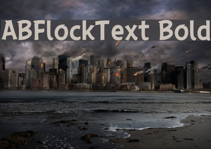 ABFlockText Bold Font examples