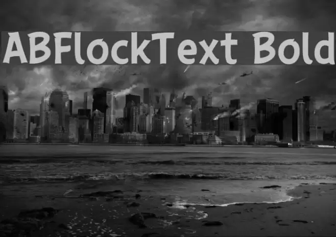 ABFlockText Bold Шрифта examples