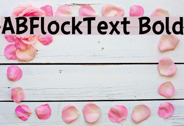 ABFlockText Bold Font examples