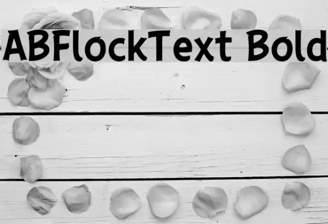 ABFlockText Bold Шрифта examples