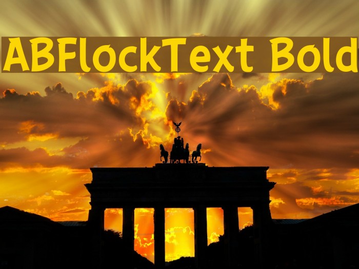 ABFlockText Bold Font examples