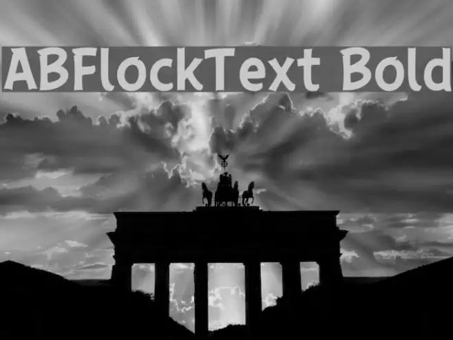 ABFlockText Bold Шрифта examples
