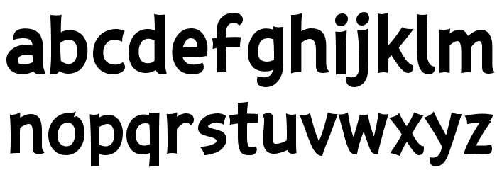 ABFlockText Bold Font LOWERCASE