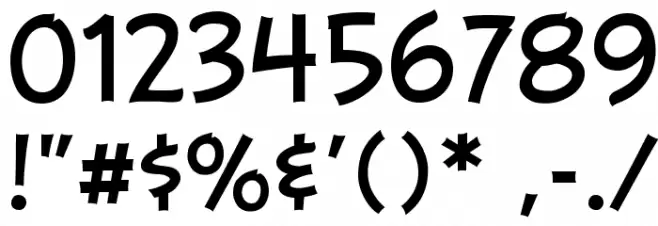 ABFlockText Regular Font OTHER CHARS