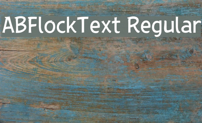 ABFlockText Regular Font examples