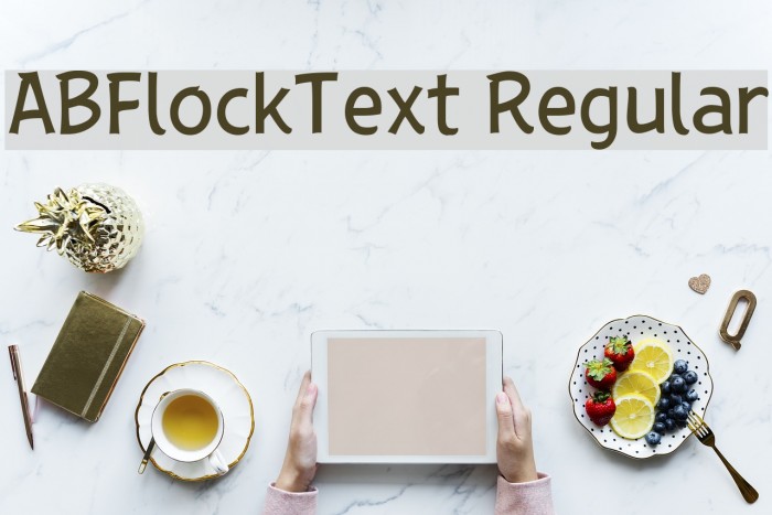 ABFlockText Regular Font examples