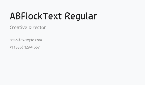 ABFlockText Regular Business Card