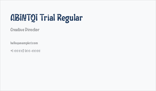 ABINTQI Trial Regular Business Card