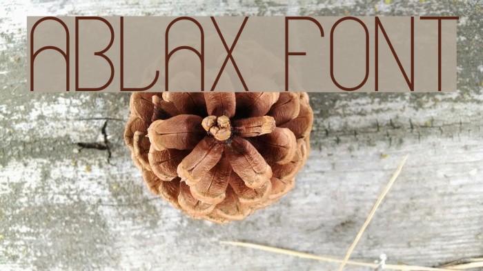 ABLAX Font examples