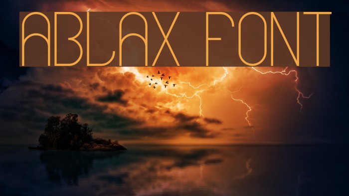 ABLAX Font examples