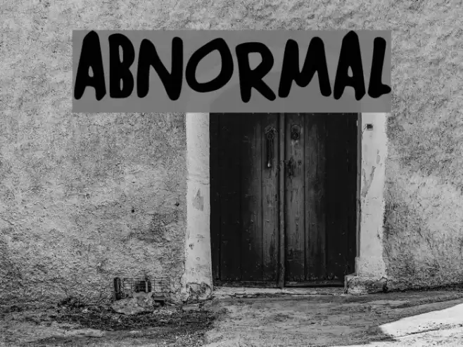 ABNORMAL Font examples