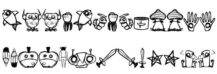 ABOMINAL SAMUTOJJ aim Font LOWERCASE