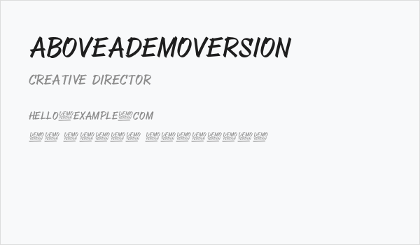 ABOVEADEMOVERSION Business Card