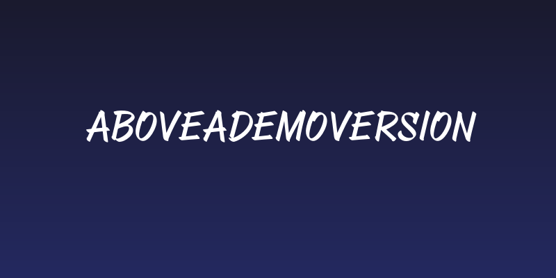 ABOVEADEMOVERSION Social Header