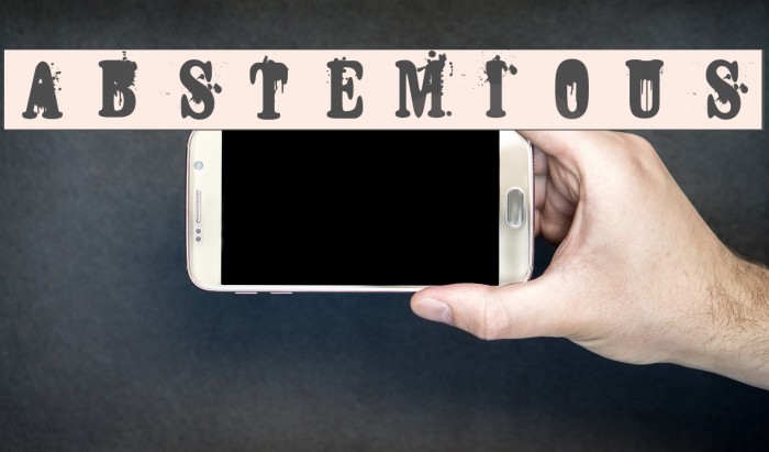ABSTEMIOUS Font examples