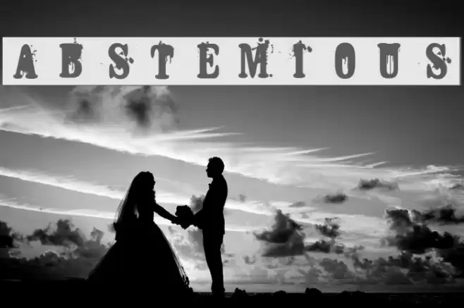 ABSTEMIOUS Font examples