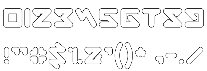 ABSTRASCTIK-Hollow Font OTHER CHARS