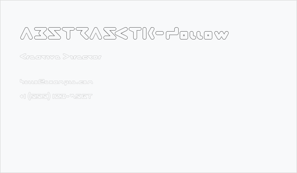 ABSTRASCTIK-Hollow Business Card