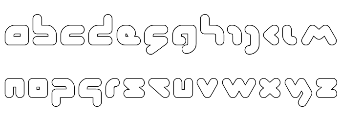 ABSTRASCTIK-Hollow Font LOWERCASE