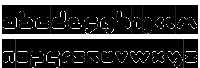 ABSTRASCTIK- Hollow Font LOWERCASE