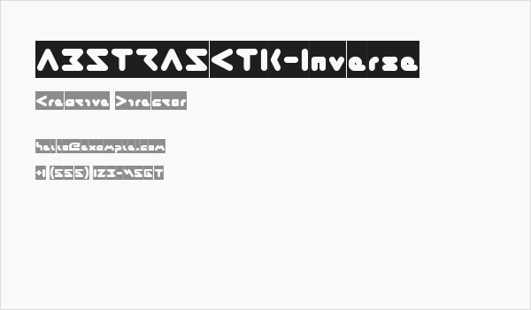 ABSTRASCTIK-Inverse Business Card