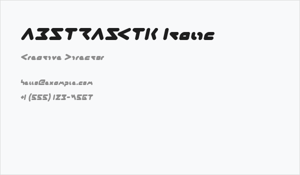 ABSTRASCTIK Italic Business Card