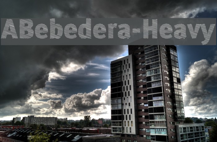 ABebedera-Heavy Schriftart examples