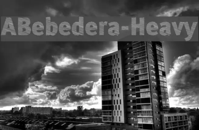 ABebedera-Heavy Schriftart examples