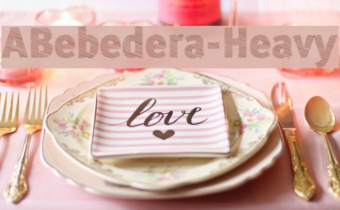 ABebedera-Heavy Schriftart examples