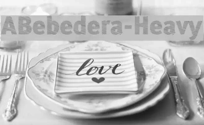 ABebedera-Heavy Schriftart examples