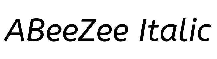 ABeeZee Italic Font