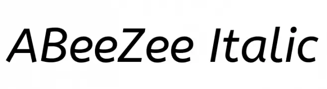 ABeeZee Italic  Fuentes Gratis Descargar