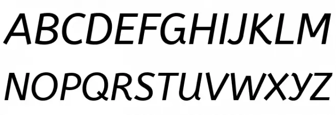 ABeeZee-Italic 字体 大写