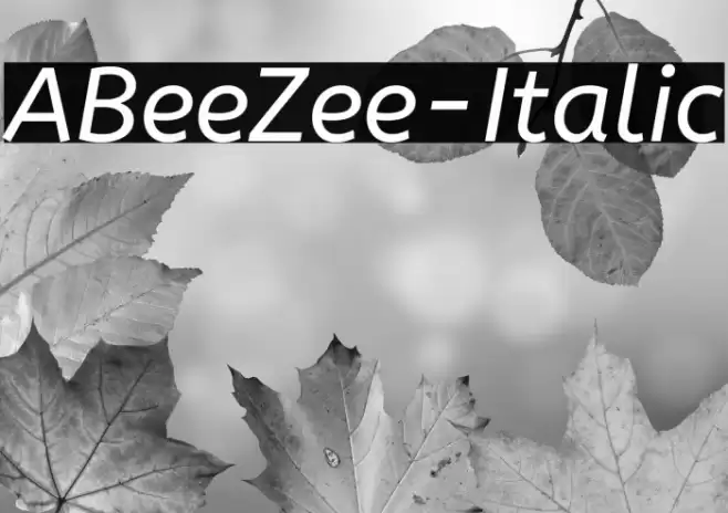 ABeeZee-Italic Font examples