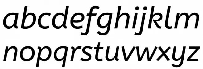 ABeeZee-Italic 字体 小写