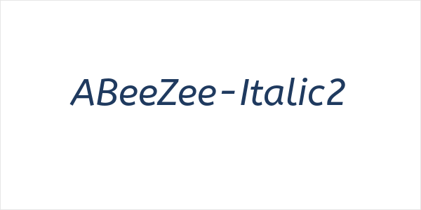 ABeeZee-Italic2 Logo