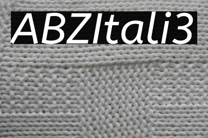 ABeeZee Italic3 Example 1