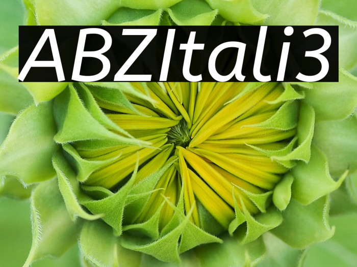 ABeeZee Italic3 Example 3