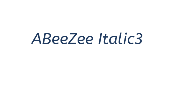ABeeZee Italic3 Logo