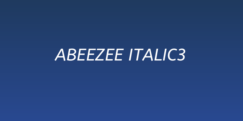 ABeeZee Italic3 Social Header
