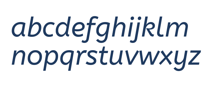 ABeeZee Italic3 Lowercase