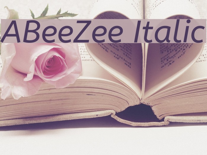 ABeeZee Italic Font examples